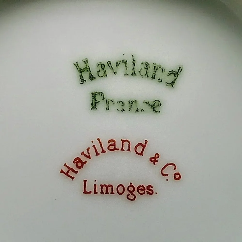 Haviland & Co. Limoges France Porcelain - 2 Cups & 3 Small Plates